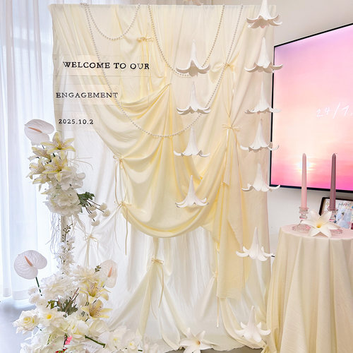 结婚装饰户外庭院婚礼布置迎宾区