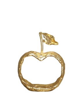 电镀金色金属苹果雪梨装饰品摆件