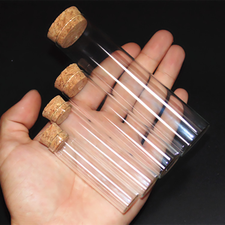 平底试管 木塞试管30*120 耐高温加厚玻璃试管 60ml 化学实验仪器