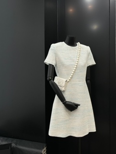 显瘦连衣裙 修身 欧美外贸2024新款 气质名媛小众设计感显瘦裙