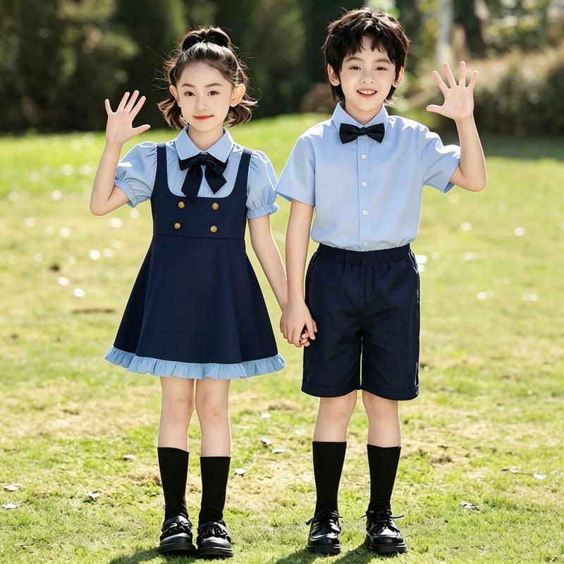 儿童合唱演出服小学生班服学院风演讲朗诵表演服团体毕业服装