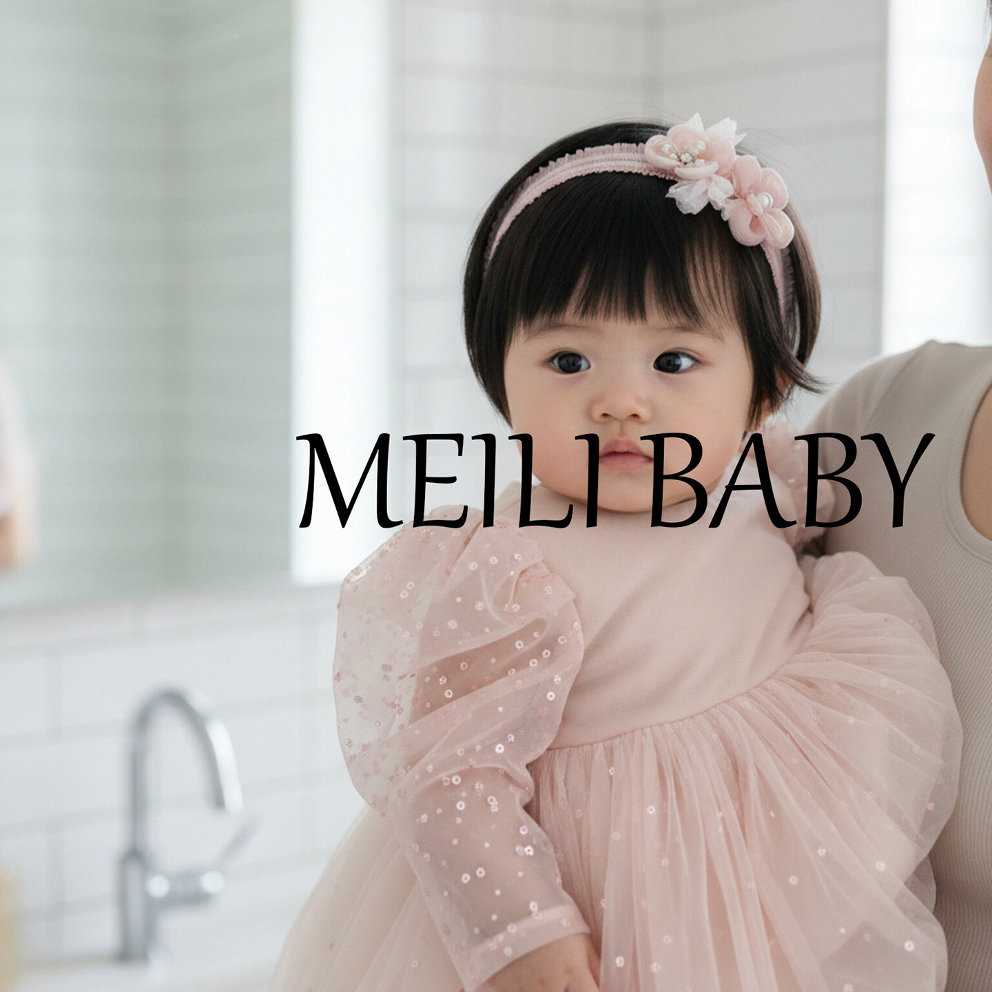 复古粉色花朵发带婴幼儿童公主风拍照女童摄影周岁生日花童配饰
