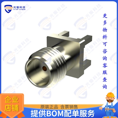 PCB.SMAFSTJ.NI 连接器SMA(F)ST FOR PCB MOUNT NI PLATIN