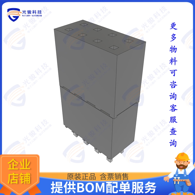 ESW-104-33-L-D 连接器CONN SOCKET 8POS 0.1 GOLD PCB