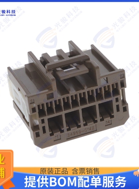 349690142 连接器CONN RCPT HSG 14POS BRN