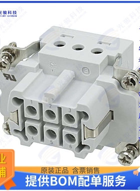 1-1103635-1连接器 INSERT FEMALE 6POS+1GND SCREW