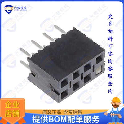 BCS-104-L-D-TE-001 连接器CONN RCPT 8POS 0.1 GOLD PCB