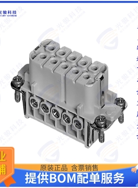 C14610B0100024连接器 INSERT FEMALE 10POS+1GND SCREW