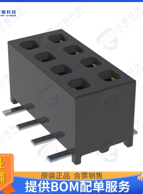 MMS-104-02-SM-DV-K-TR 连接器CONN RCPT 8POS 0.079 GOLD SMD