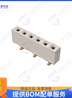 BG306-06-A-1-0400-L-B 连接器6W, 2.54MM PITCH SCK, SIL, SMT,