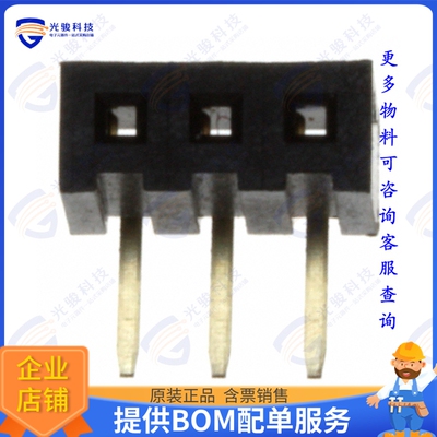 NPPN031FGGN-RC 连接器CONN HDR 3POS 0.079 GOLD PCB R/A