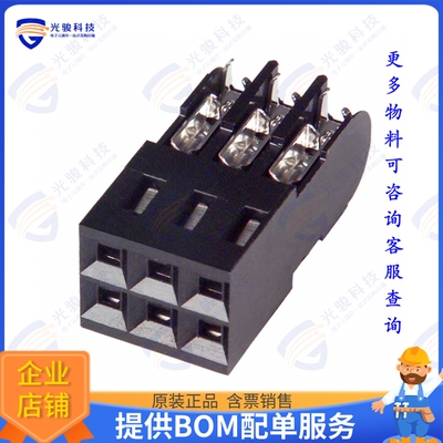 102393-1 连接器CONN RCPT 6POS IDC 26-30AWG GOLD