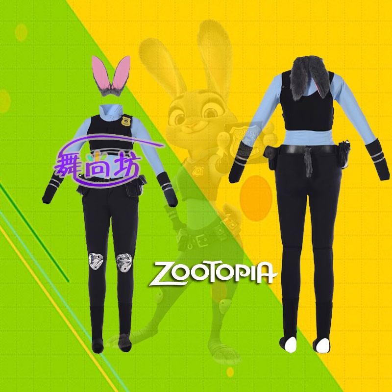 疯狂动物城朱迪兔警官cos服动漫 zootopia衣服judy全套万圣节服装