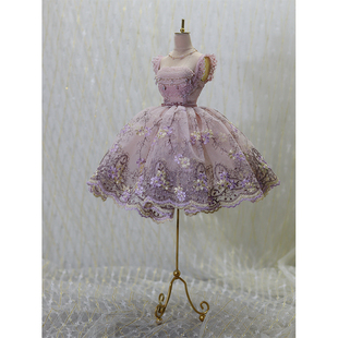 原创6分BJD裙子blythe小布SD睹尔bedoll六分四三分定做绣花蓬蓬裙