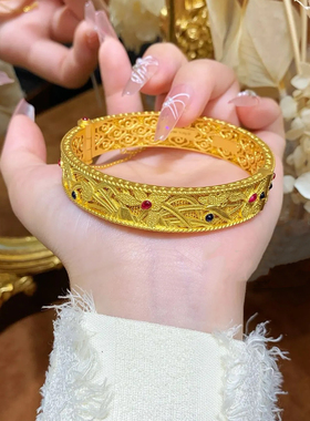 蕙质兰心手镯女花丝复古