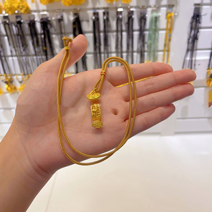 如意算盘吊坠仿真黄金沙金日进斗金金店同款结婚五金订婚项链饰品