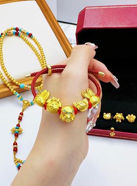 diy手链hellokitty猫古法沙金