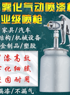 精品w71家具喷枪汽车喷漆枪气动w77高雾化面底水性漆喷壶油漆喷枪