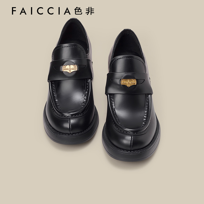 全真皮厚底增高鞋色非