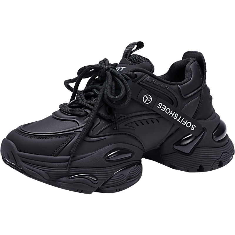 【美拉德】色非厚底增高运动休闲鞋女2025春百搭小个子老爹鞋D624