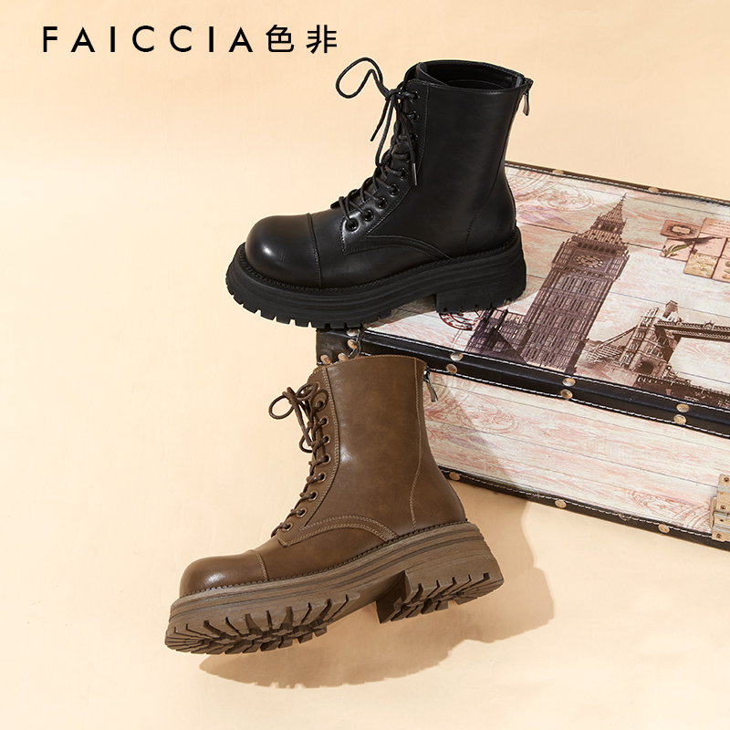 厚底Faiccia/色非马丁靴