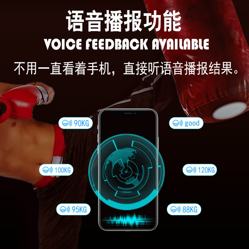 速发拳击智能测力器拳击训练器材拳力测试仪测力器墙靶沙袋测力量