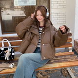 棕色皮羽绒90白鸭绒B127-Y8204-P335-505，女装羽绒服，浙宝127