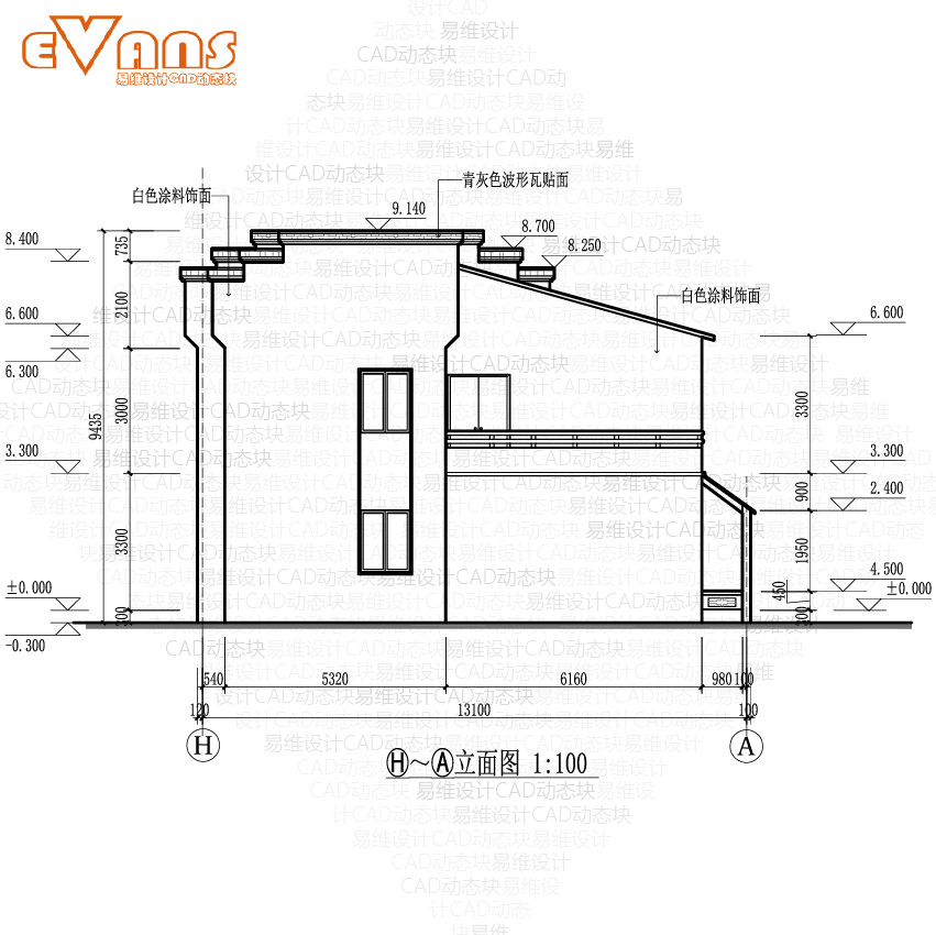 徽派213平米两层新农村独栋自建房施工图CAD电子版 占地117平农舍 商务/设计服务 2D/3D绘图 原图主图