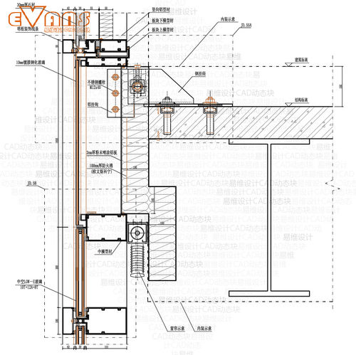 中空玻璃幕墙节点图CAD电子版
