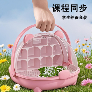蚕宝宝学生养蚕套装活籽卵观察饲养专用饲养盒箱太空养育舱带桑叶