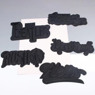 特大号纯黑色字母百搭此项布贴衣服裤子修补羽绒服破洞熨烫补丁贴