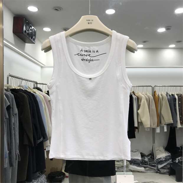 2026春夏季新款遮副乳无袖背心莫代尔修身显瘦正肩露锁骨上衣5281