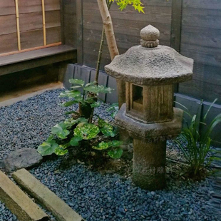 大理石灯笼庭院仿古日式园林景观装饰户外照明落地青石雕灯塔摆件