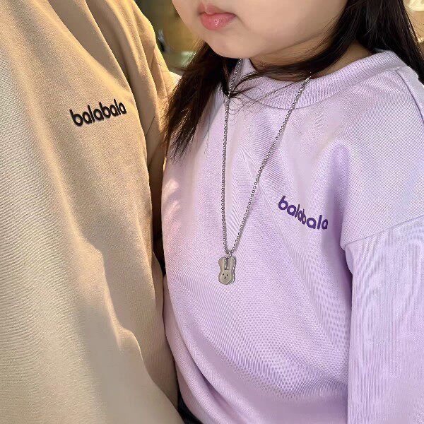 韩国女童钛钢小兔子项链儿童时尚毛衣链卫衣配饰女宝宝个性饰品