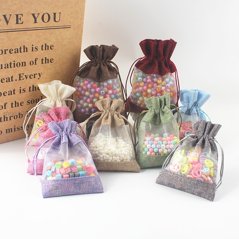 开窗抽绳袋首饰袋干花空袋定logo