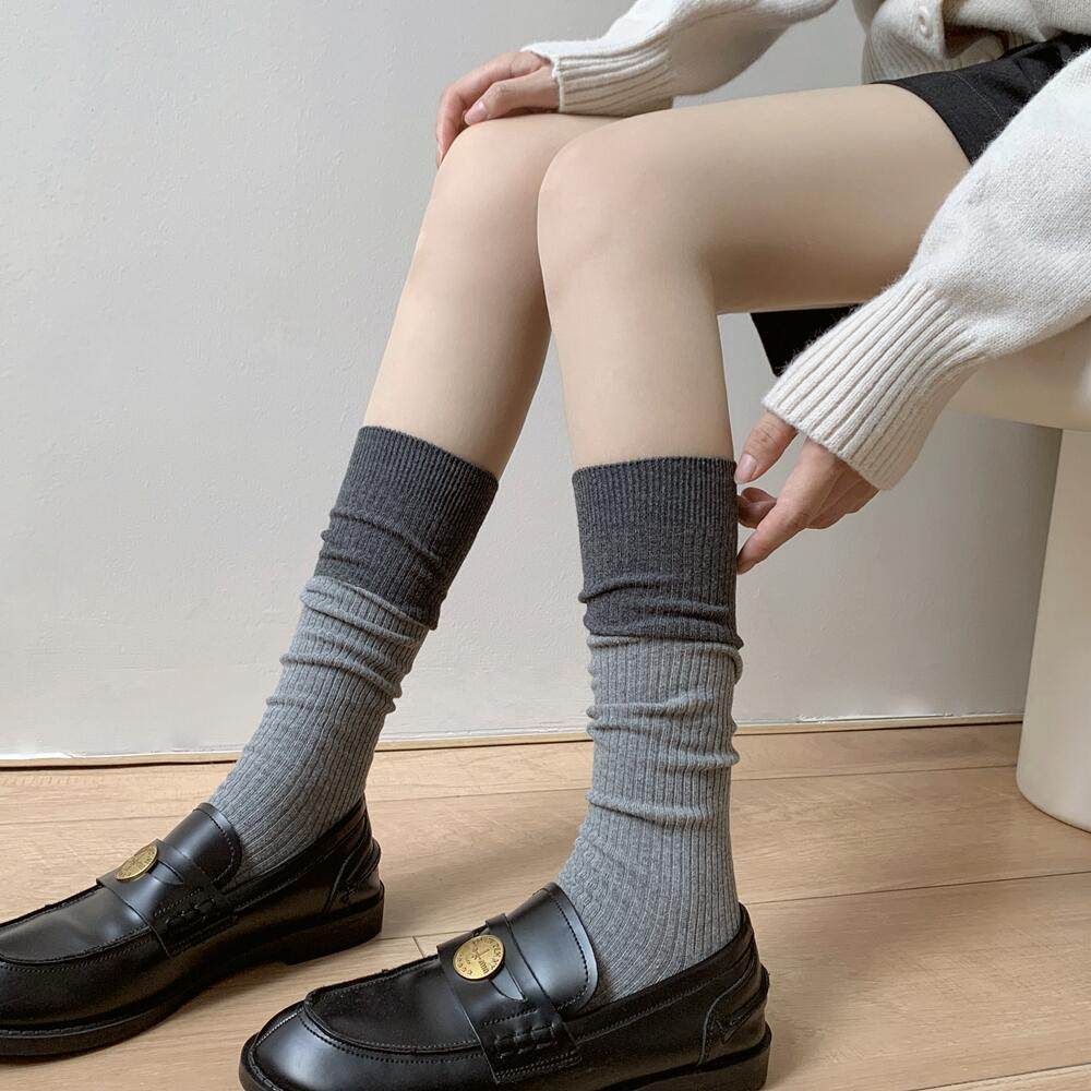 拼色小腿袜灰色棉压力堆堆袜女日系JK学院风长筒袜配小皮鞋中筒袜,女士内衣/男士内衣/家居服,中筒袜,淘宝优惠券,粉丝福利购,淘宝优惠卷