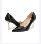 尖头 46码 白色水晶跟婚鞋 脚宽脚胖反串高跟鞋 韩版 男士 女鞋