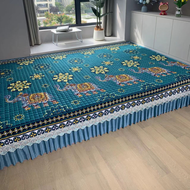 牛奶绒榻榻米床盖大炕毯一面绒一面棉农村土炕火炕大尺寸毛绒加厚