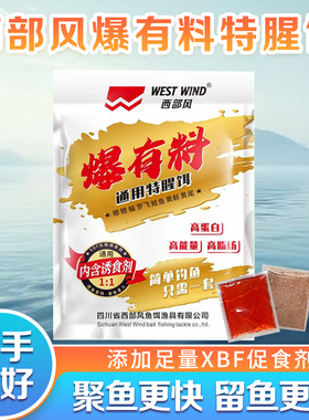 西部风爆有料钓鱼饵料一包饵一包水野钓河流湖库鲫鲤青草户外垂钓