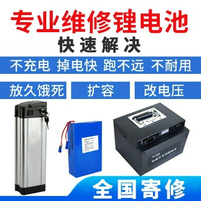 维修两轮电瓶车锂电池组24v36v48v原助动力自行车安装磷酸铁锂