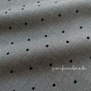 TR灰色小波点miumiu风秋冬西装 外套马甲旗袍半裙diy面料发圈包布