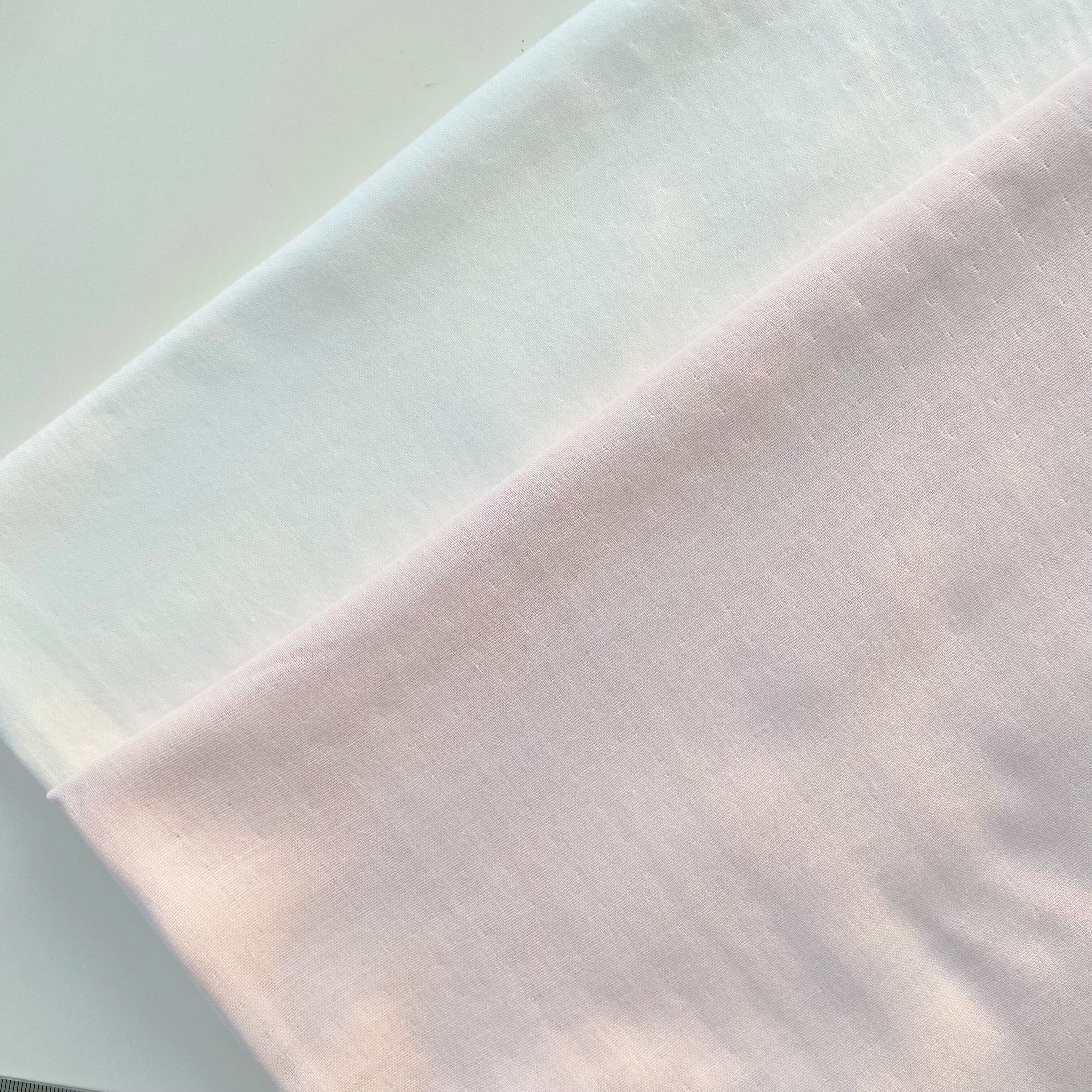 全棉双层纱纯色粉色白色本白薄棉布手作家居服口水巾diy布面料