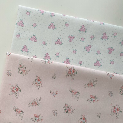 21支斜纹纯棉小碎花春夏外套牛仔裤背带裤包包手作diy童装面料