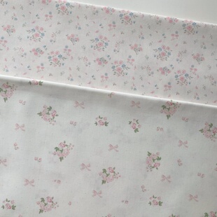 40支梭织纯棉薄棉布小碎花diy衬衣发圈家居服连衣裙手作diy面料