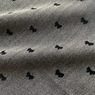 包包布料 西装 TR人字纹蝴蝶结植绒面料发饰复古女装 连衣裙半裙套装