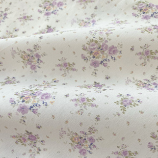 40支紫色小碎花面料纯棉娃衣童装diy夏发圈连衣裙衬衫手工头巾布