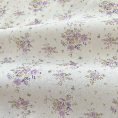 40支紫色小碎花面料纯棉娃衣童装diy夏发圈连衣裙衬衫手工头巾布