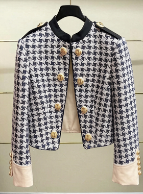 桥现货正品24春珍珠扣假两件短外套LF24C31SC011-240
