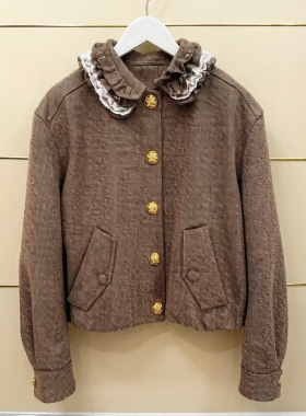 漳现货正品25秋荷叶领棒球服外套LF25Q41SC132-250