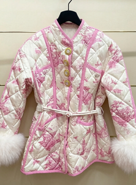 芗现货正品24冬中式约依印花羽绒服LF24D31DC151-240